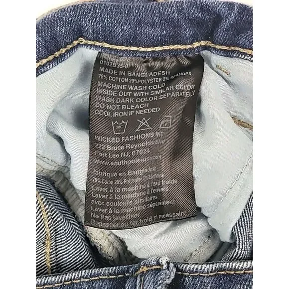 Vintage Southpole Bermuda Jean Shorts Men's 30x11 Y2K Jorts Acid Wash Preppy - Picture 10 of 12